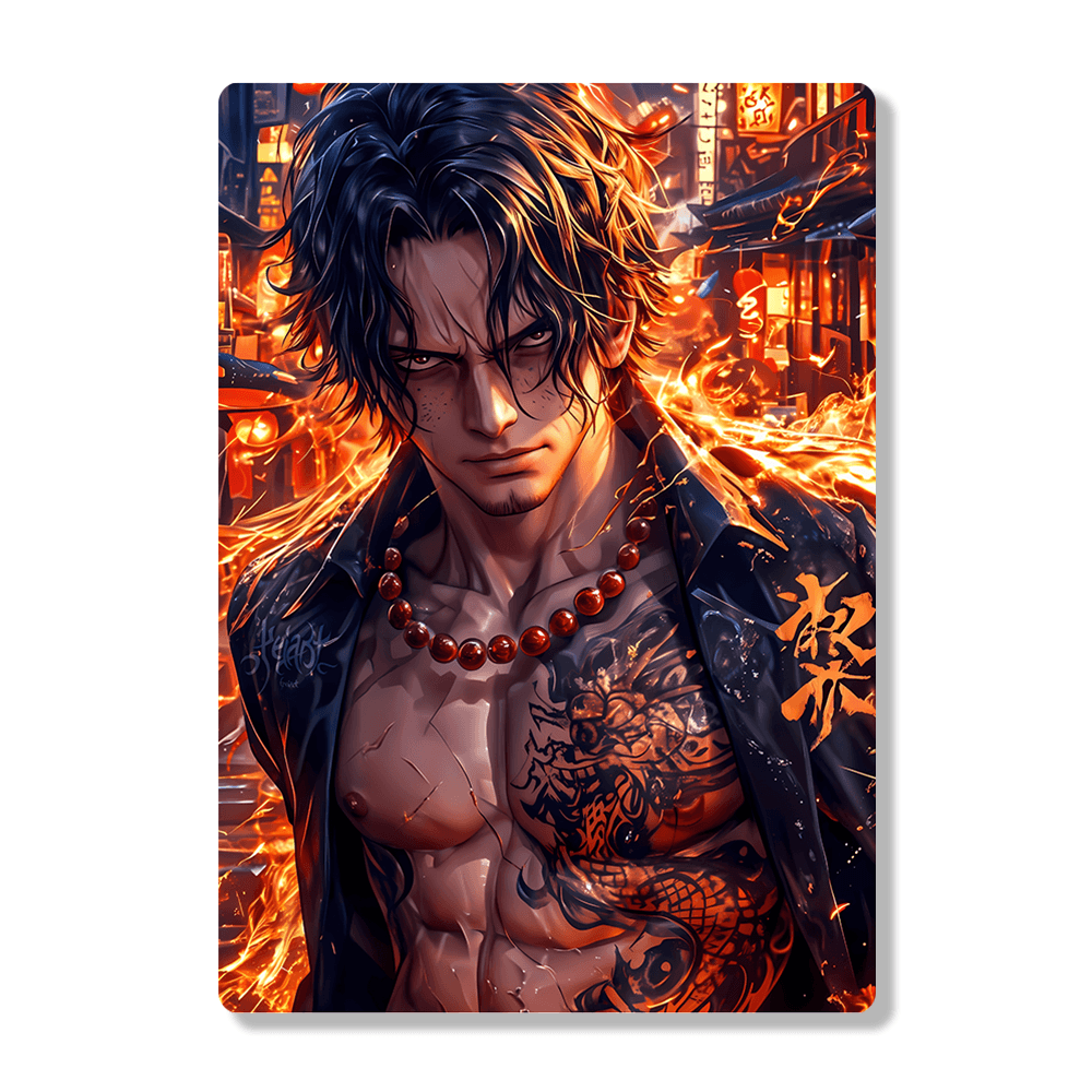 Portgas D Ace - Onepiece - Metal Poster - Losstail.