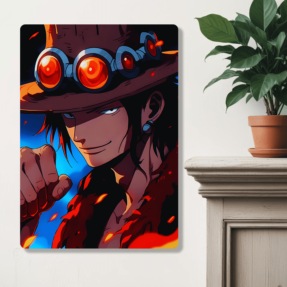 Portgas D Ace - Onepiece - Metal Poster - Losstail.