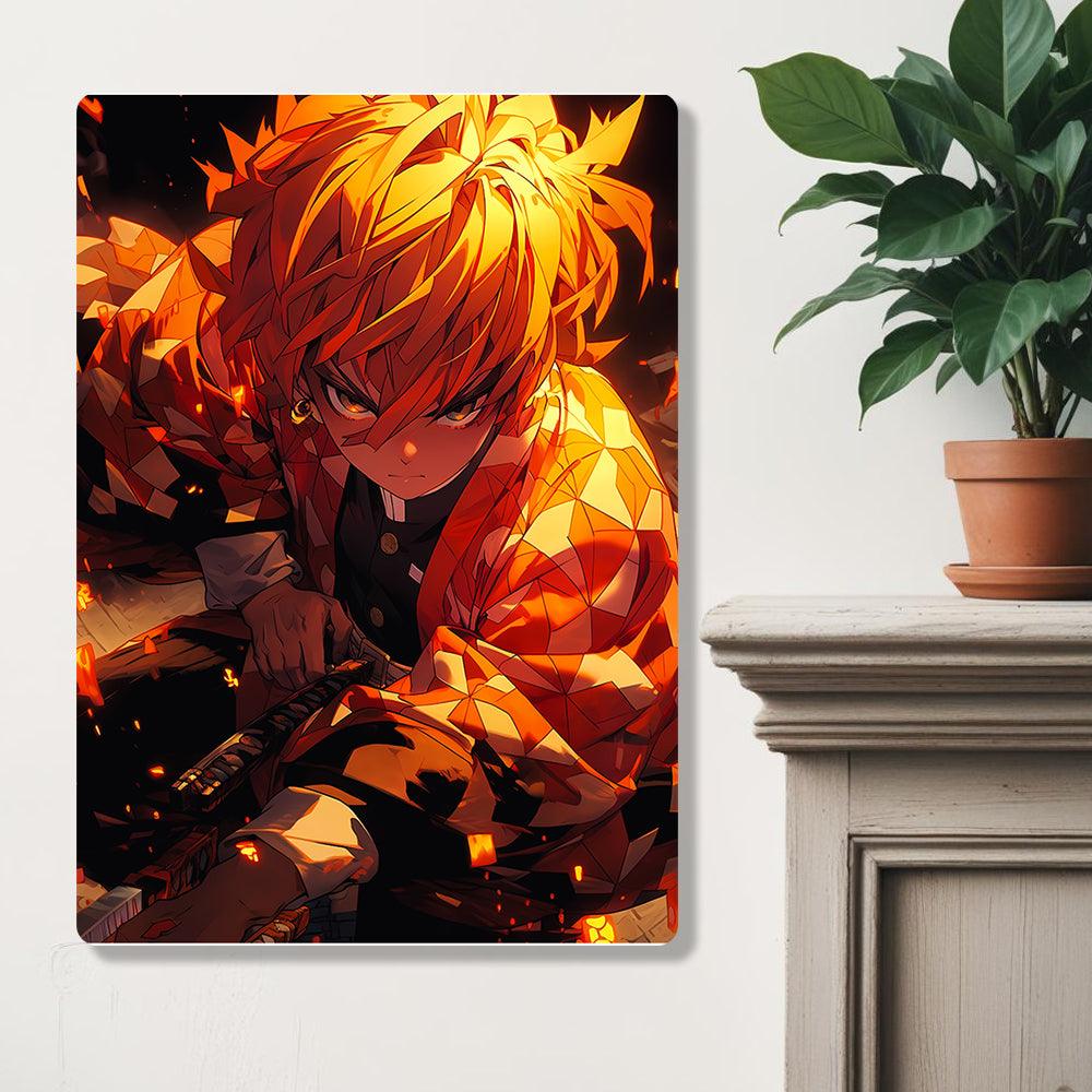 Zenitsu Agatsuma - Demon Slayer - Metal Poster - Losstail - LOSSTAIL