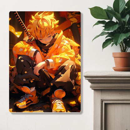 Zenitsu Agatsuma - Demon Slayer - Metal Poster - Losstail - LOSSTAIL