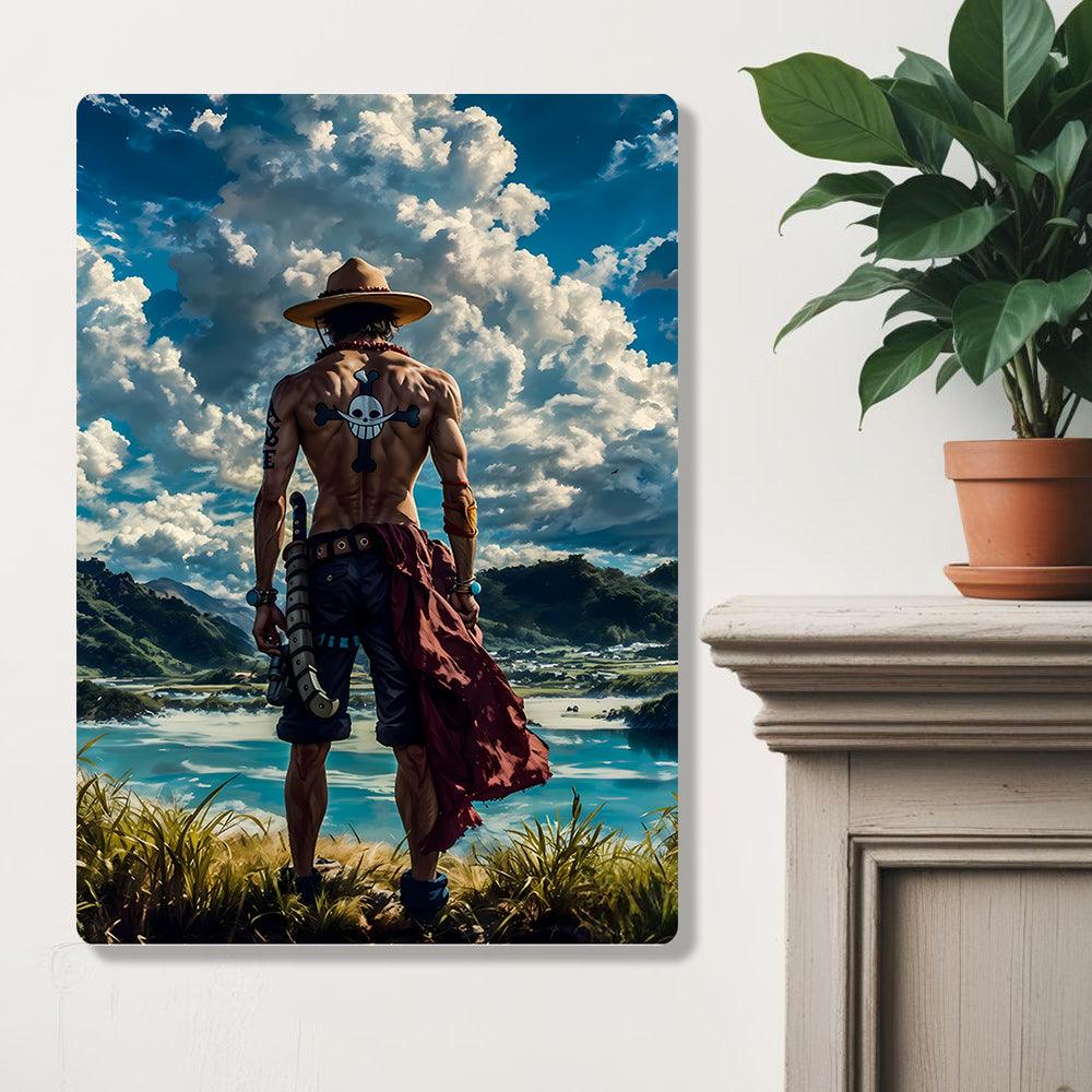 Portgas D Ace - Onepiece - Metal Poster - Losstail.