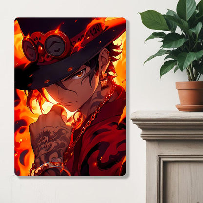 Portgas D Ace - Onepiece - Metal Poster - Losstail.