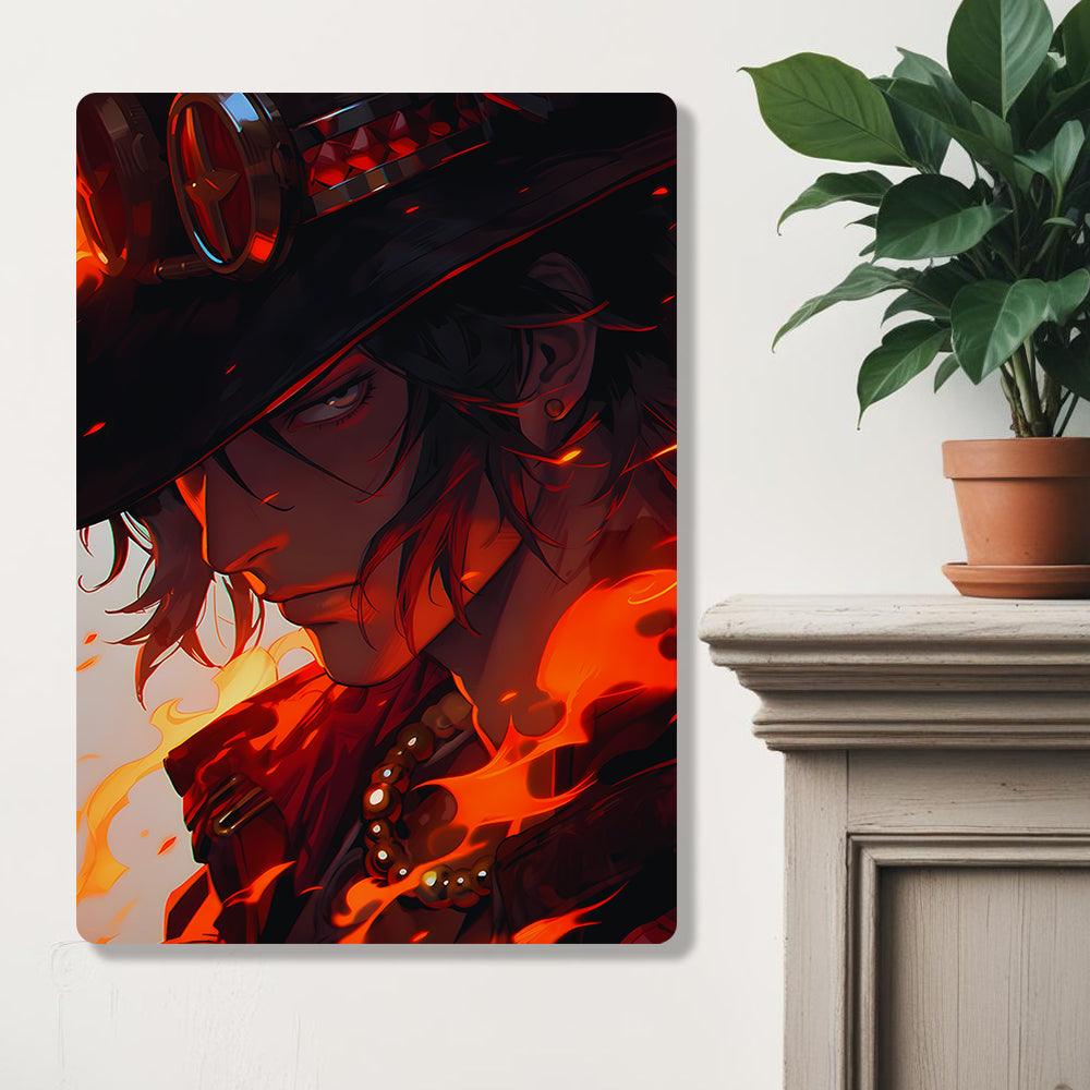 Portgas D Ace - Onepiece - Metal Poster - Losstail.