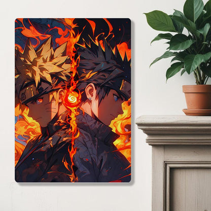 Naruto & Sasuke - Naruto - Metal Poster - Losstail