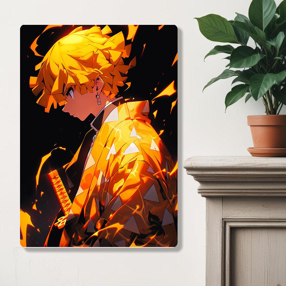 Zenitsu Agatsuma - Demon Slayer - Metal Poster - Losstail - LOSSTAIL