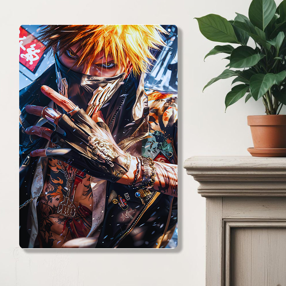 Ichigo Kurosaki - Bleach - Metal Poster - Losstail - LOSSTAIL