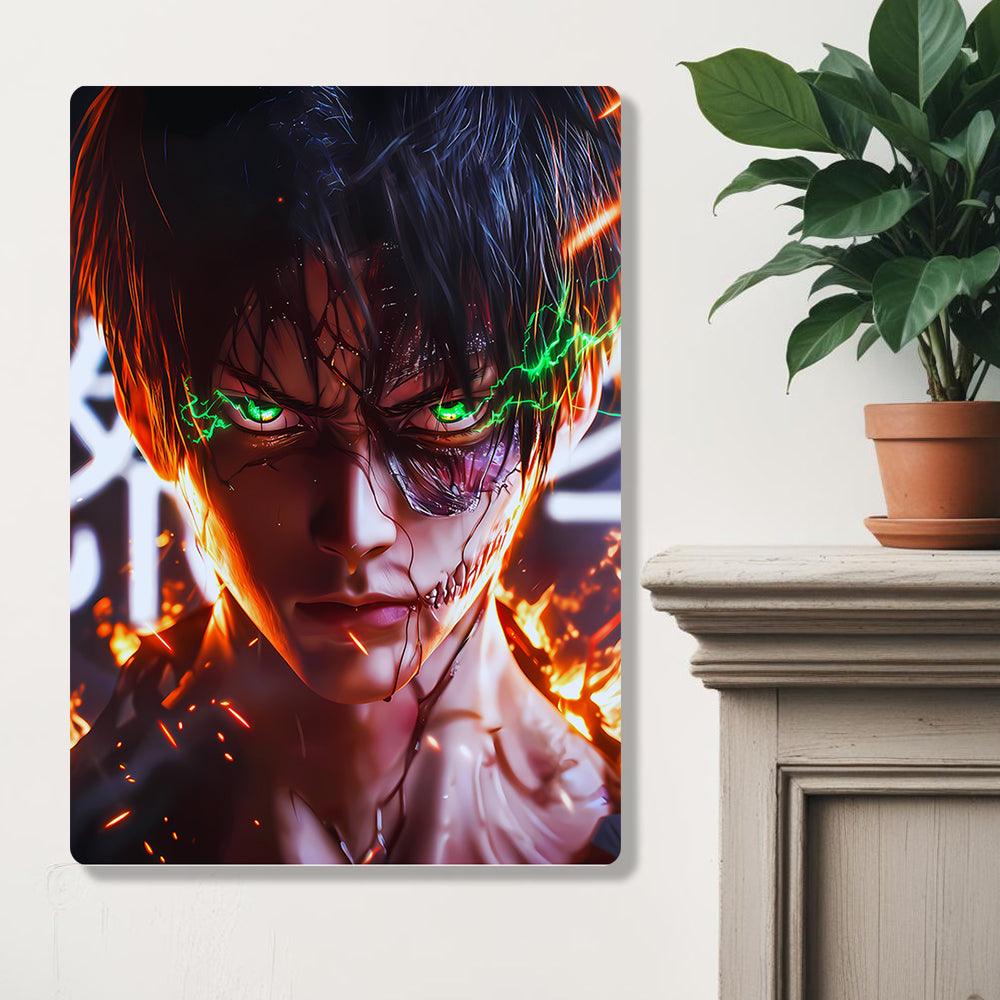 Eren Yeager - Attack On Titan - Metal Poster - Losstail