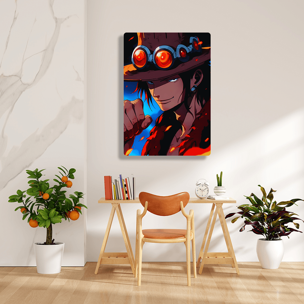 Portgas D Ace - Onepiece - Metal Poster - Losstail.