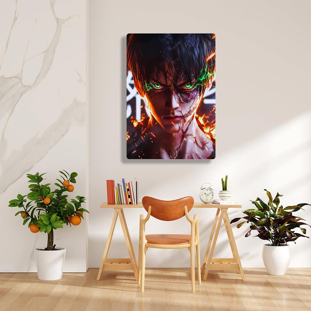 Eren Yeager - Attack On Titan - Metal Poster - Losstail