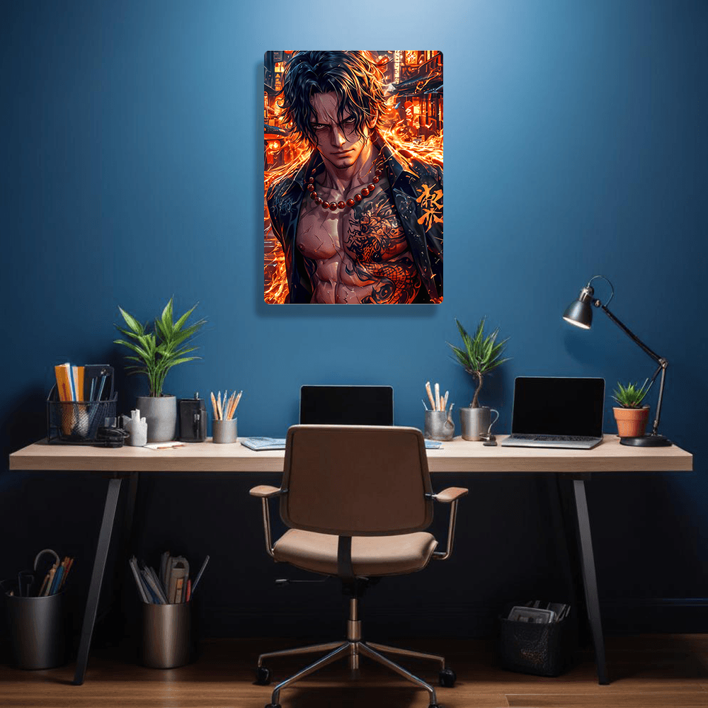 Portgas D Ace - Onepiece - Metal Poster - Losstail.