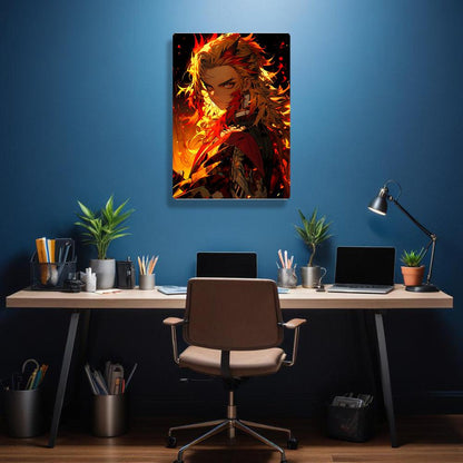 Kyojuro Rengoku - Demon Slayer - Metal Poster - Losstail - LOSSTAIL