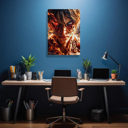 Eren Yeager - Attack On Titan - Metal Poster - Losstail