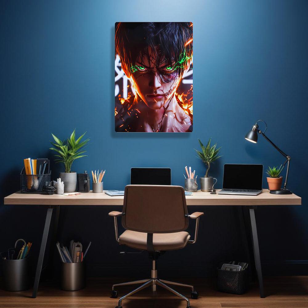 Eren Yeager - Attack On Titan - Metal Poster - Losstail