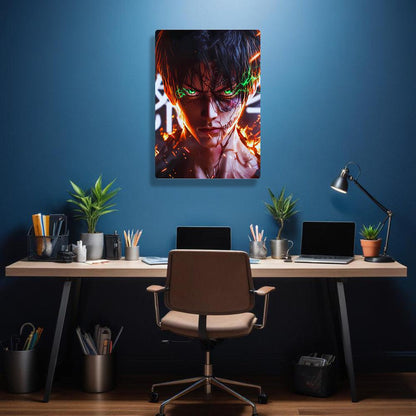 Eren Yeager - Attack On Titan - Metal Poster - Losstail