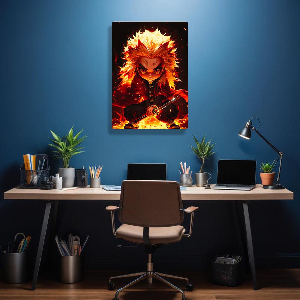 Kid Rengoku - Demon Slayer - Metal Poster - Losstail - LOSSTAIL