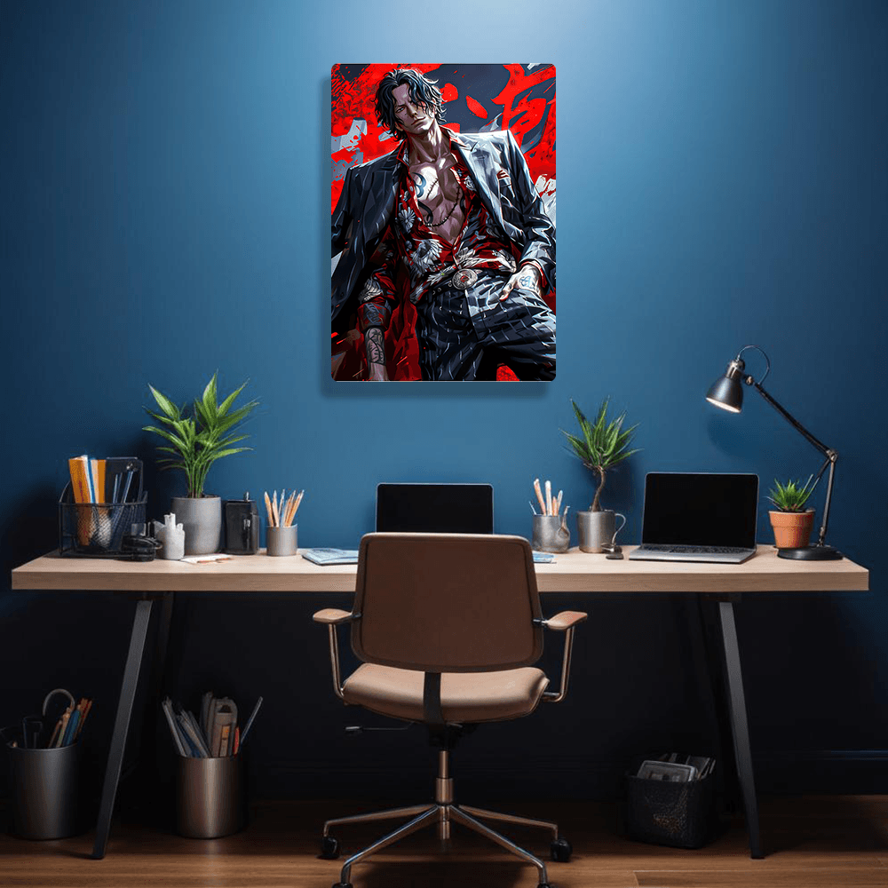 Portgas D Ace - Onepiece - Metal Poster - Losstail.