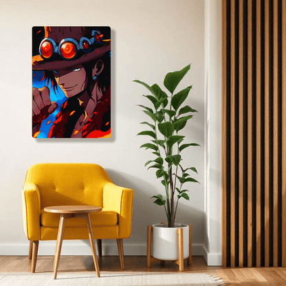 Portgas D Ace - Onepiece - Metal Poster - Losstail.