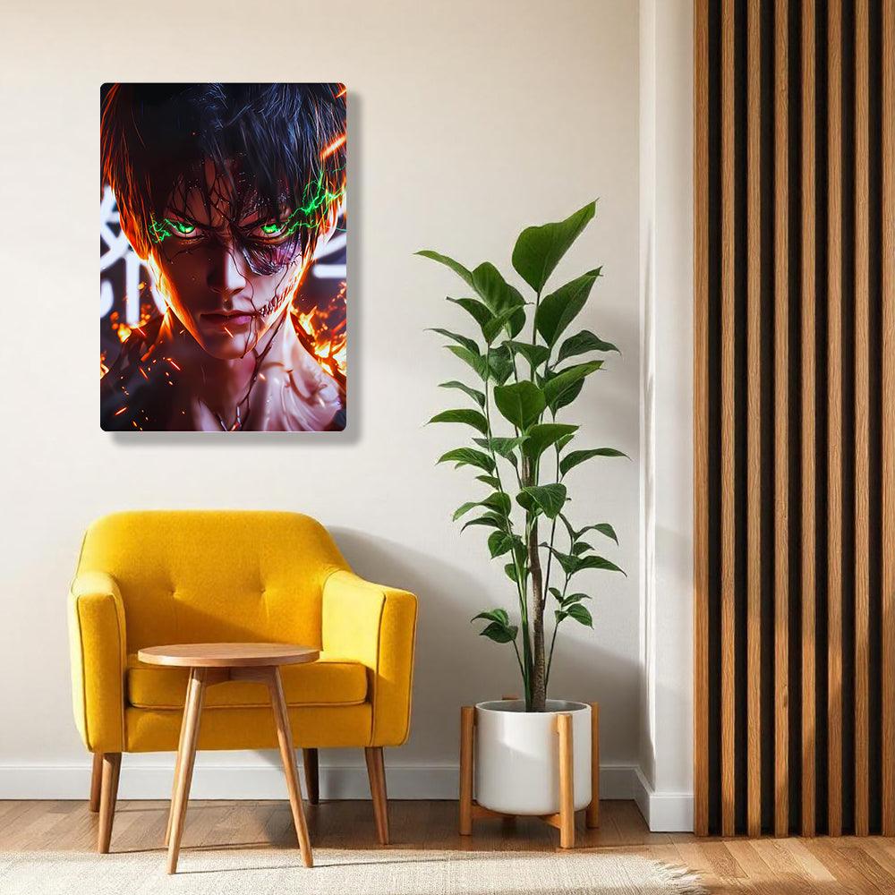 Eren Yeager - Attack On Titan - Metal Poster - Losstail