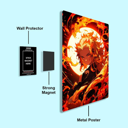 Kyojuro Rengoku - Demon Slayer - Metal Poster - Losstail - LOSSTAIL