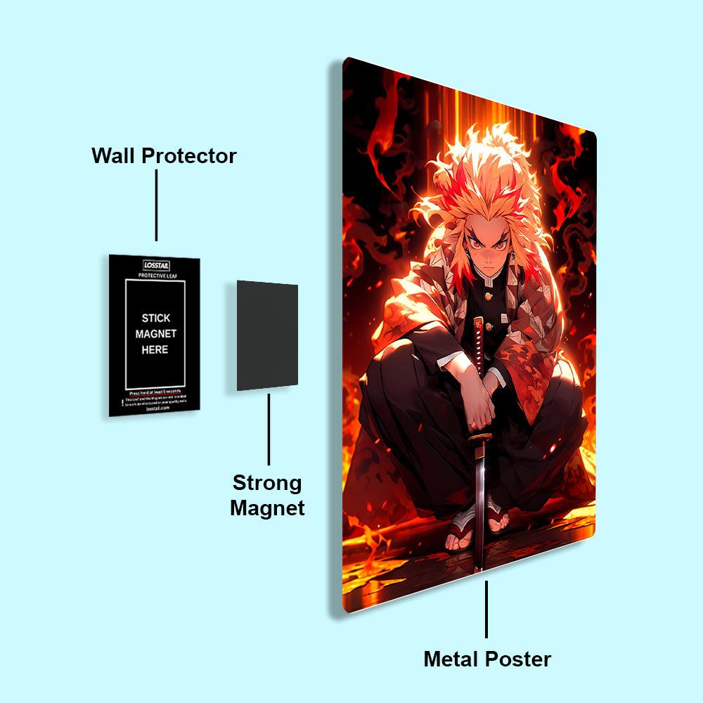 Kyojuro Rengoku - Demon Slayer - Metal Poster - Losstail - LOSSTAIL