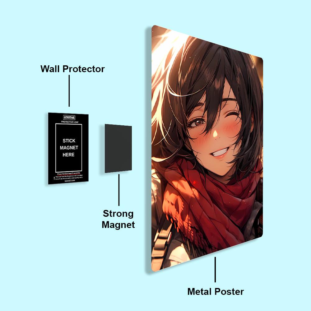 Mikasa Ackerman - Attack On Titan - Metal Poster - Losstail