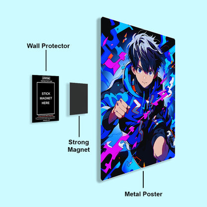 Yoichi Isagi - Blue Lock - Metal Poster - Losstail - LOSSTAIL