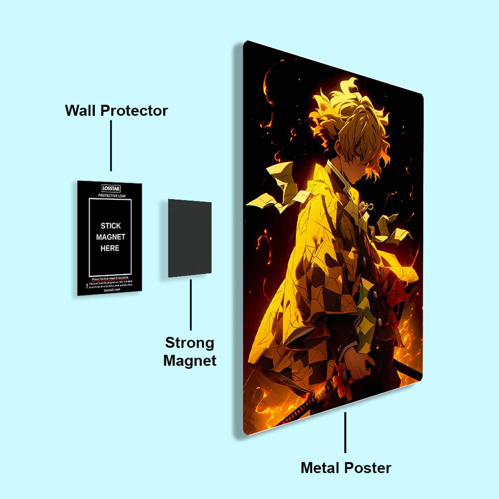 Zenitsu Agatsuma - Demon Slayer - Metal Poster - Losstail - LOSSTAIL