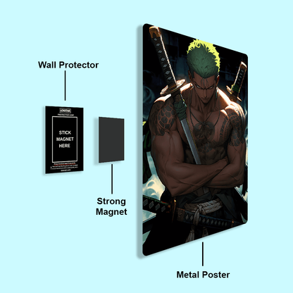 Roronoa Zoro - Onepiece - Metal Poster - Losstail.