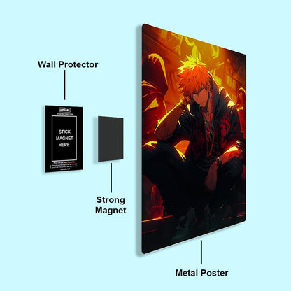 Ichigo Kurosaki - Bleach - Metal Poster - Losstail - LOSSTAIL