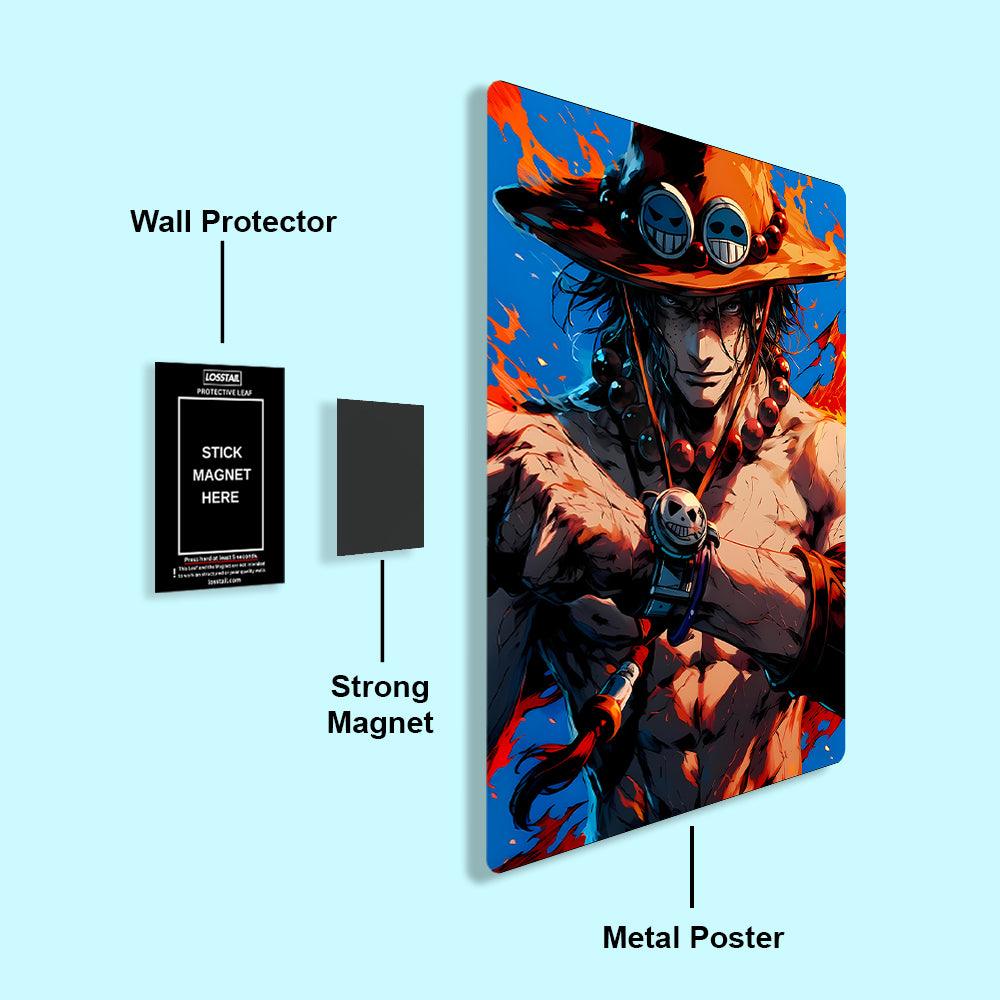 Portgas D Ace -Onepiece - Metal Poster - Losstail.