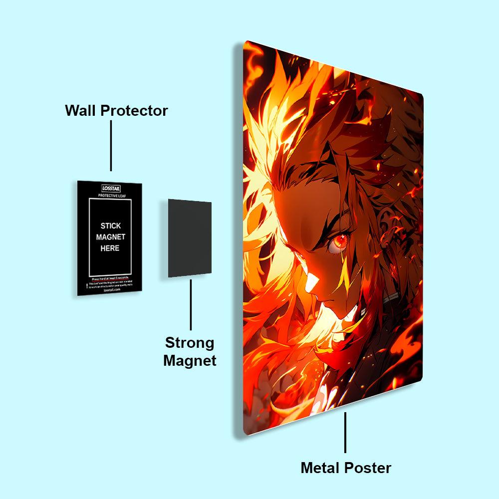 Kyojuro Rengoku - Demon Slayer - Metal Poster - Losstail - LOSSTAIL