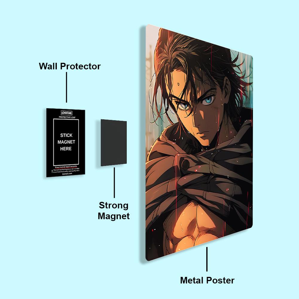 Eren Yeager - Attack On Titan - Metal Poster - Losstail