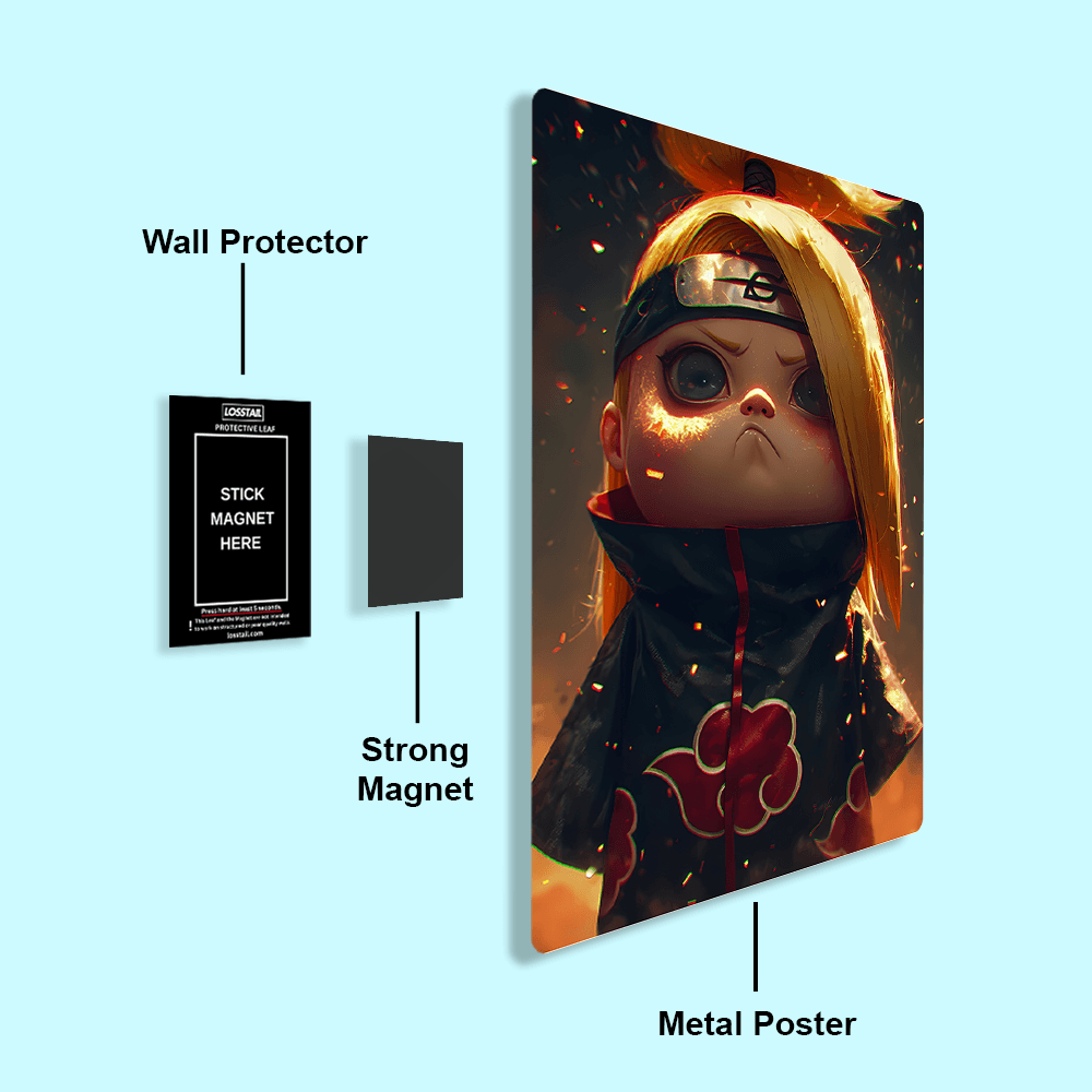 Kid Deidara - Naruto - Metal Poster - Losstail.