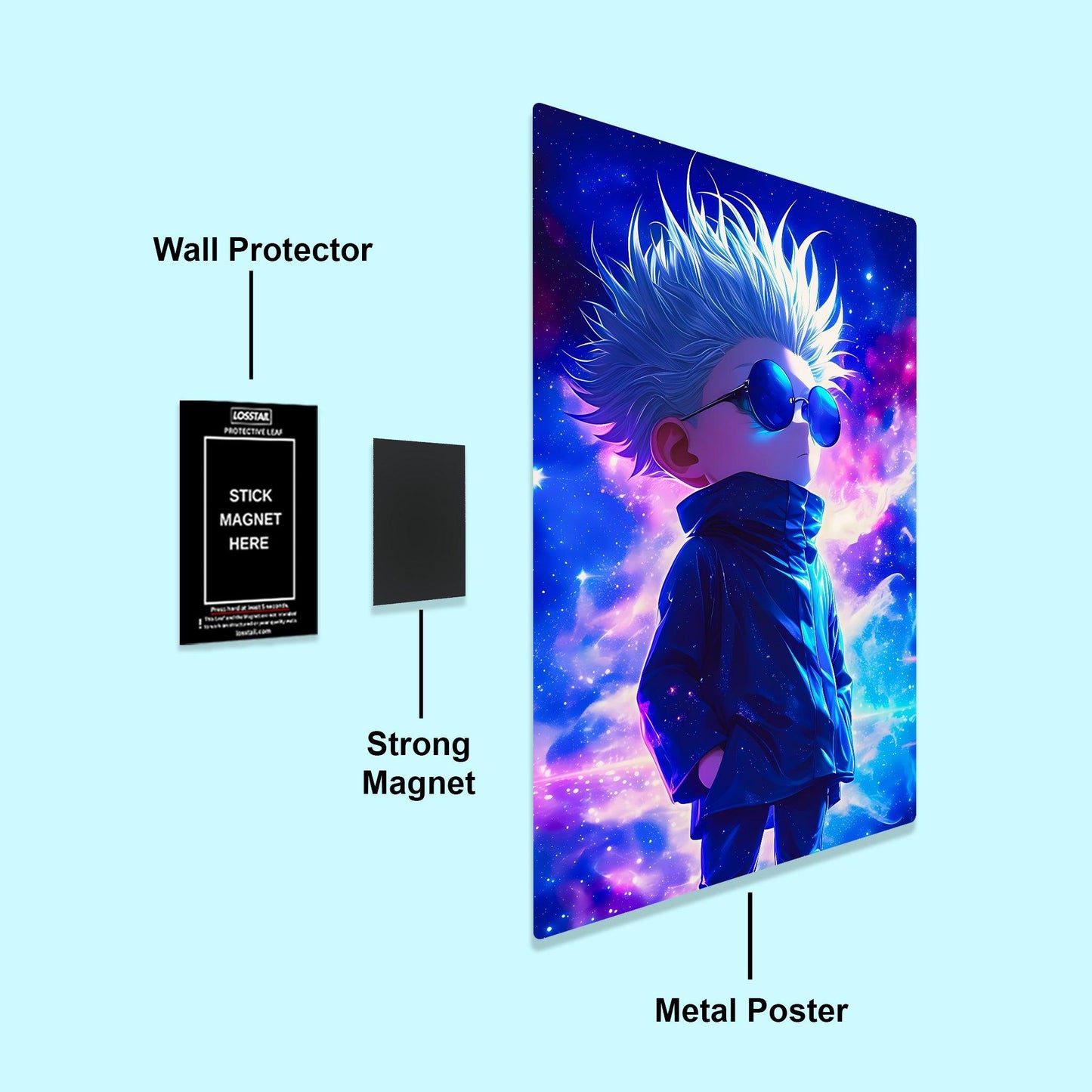 Satoru Gojo - Jujutsu Kaisen - Metal Poster - Losstail - LOSSTAIL