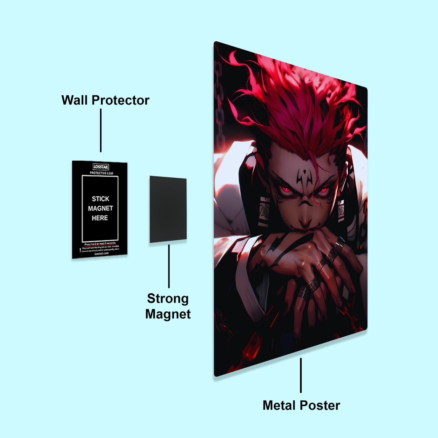 Satoru Gojo - Jujutsu Kaisen - Metal Poster - Losstail