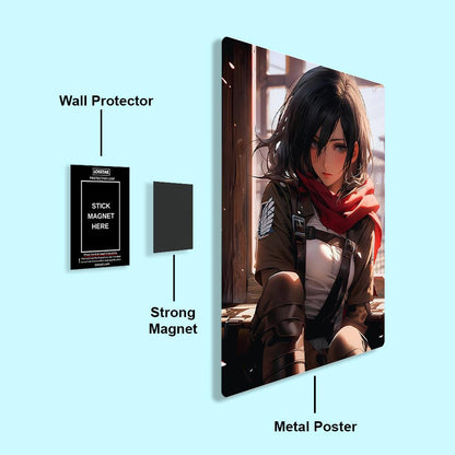 Mikasa Ackerman - Attack On Titan - Metal Poster - Losstail