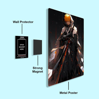 Ichigo Kurosaki - Bleach - Metal Poster - Losstail - LOSSTAIL