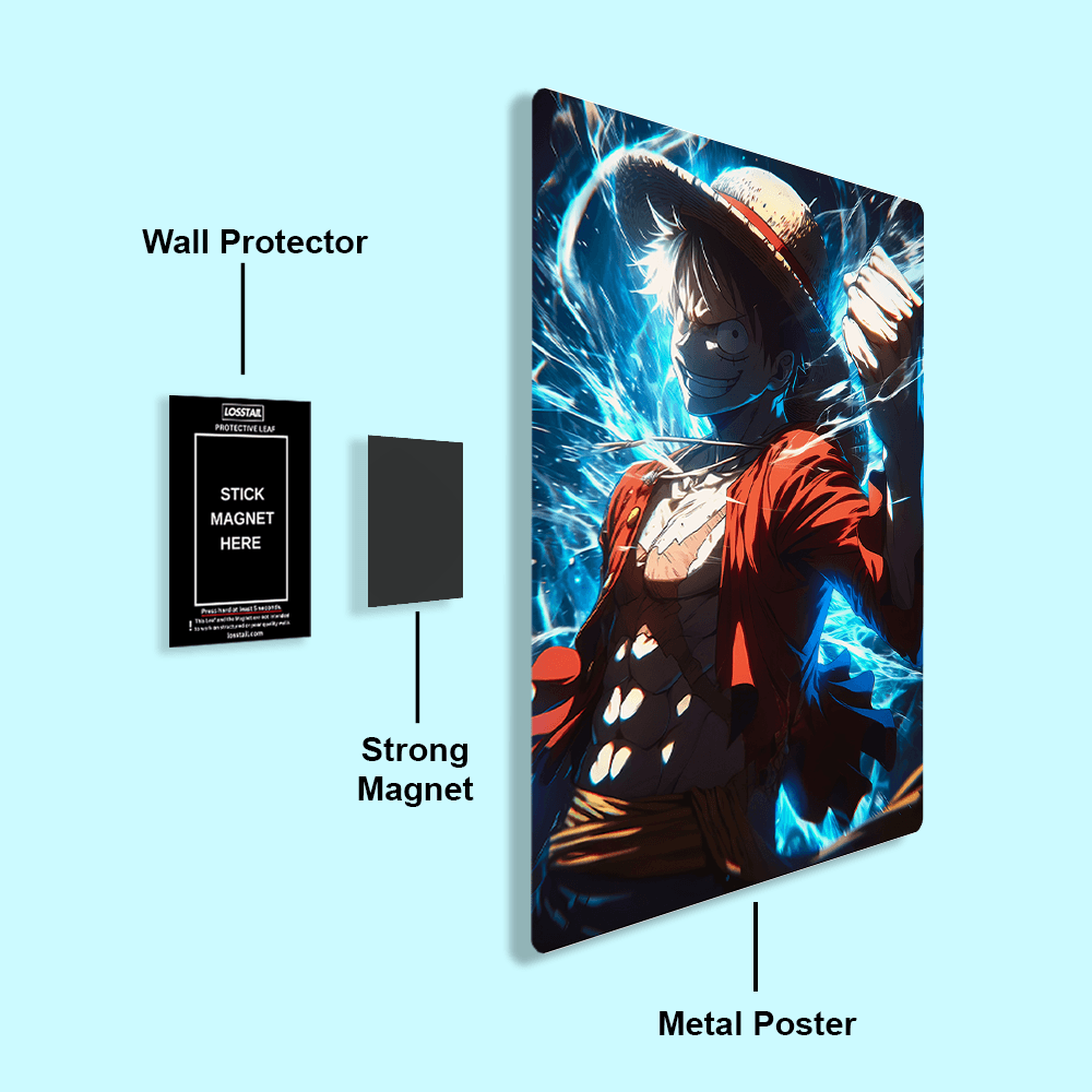 Monkey D Luffy - Onepiece - Metal Poster - Losstail.