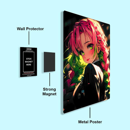 Mitsuri Kanroji - Demon Slayer - Metal Poster - Losstail - LOSSTAIL