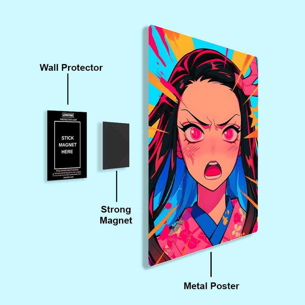 Nezuko Kamado - Demon Slayer - Metal Poster - Losstail - LOSSTAIL