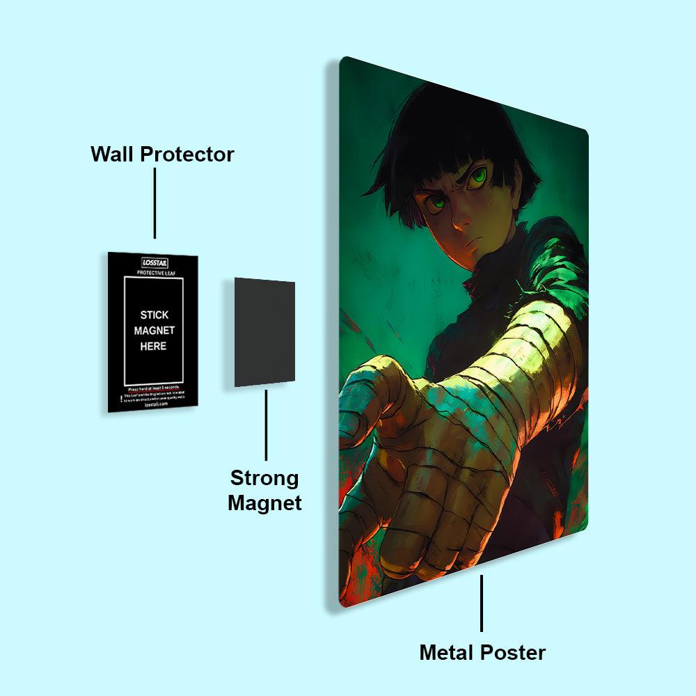 Rock Lee - Naruto - Metal Poster - Losstail