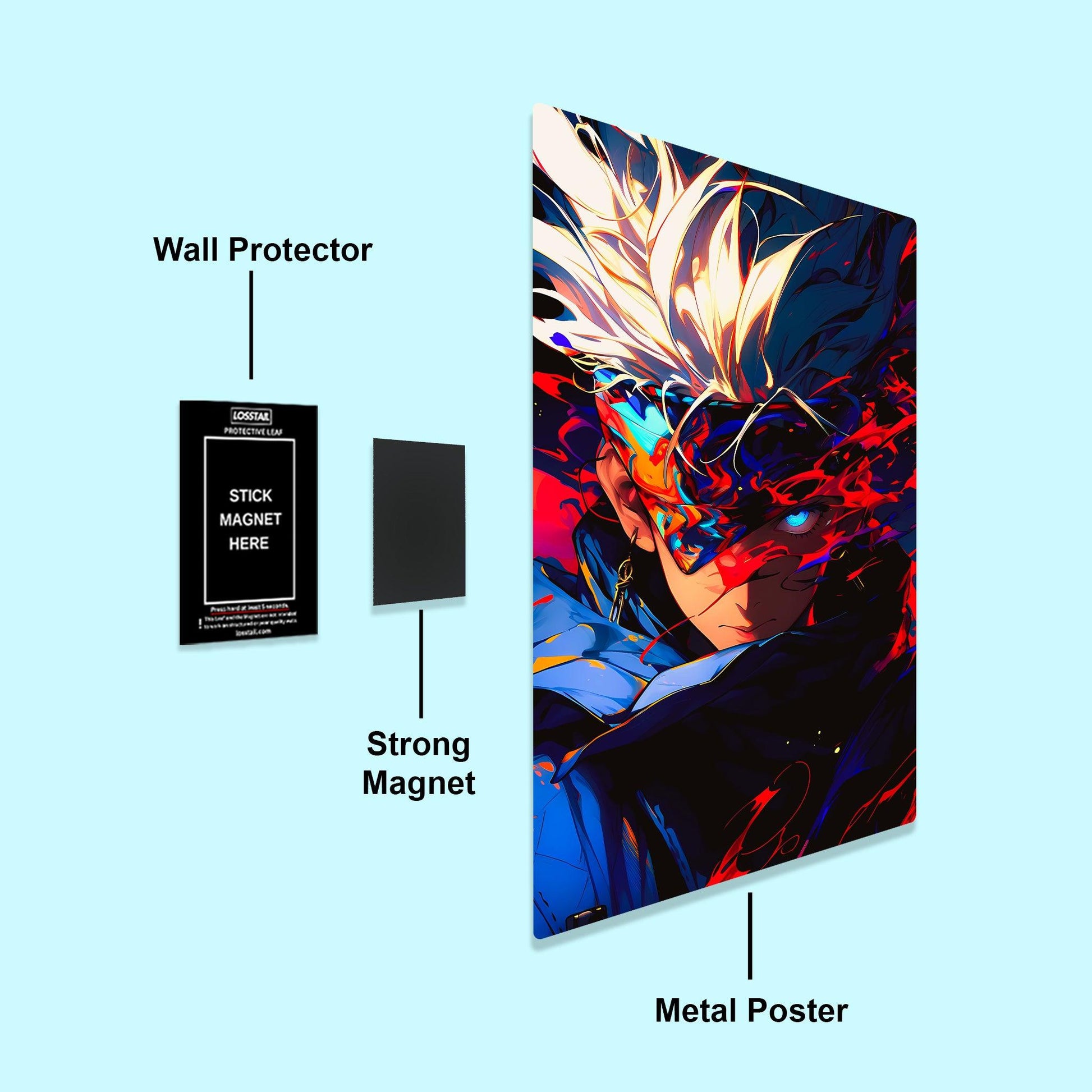 Satoru Gojo - Jujutsu Kaisen - Metal Poster - Losstail - LOSSTAIL