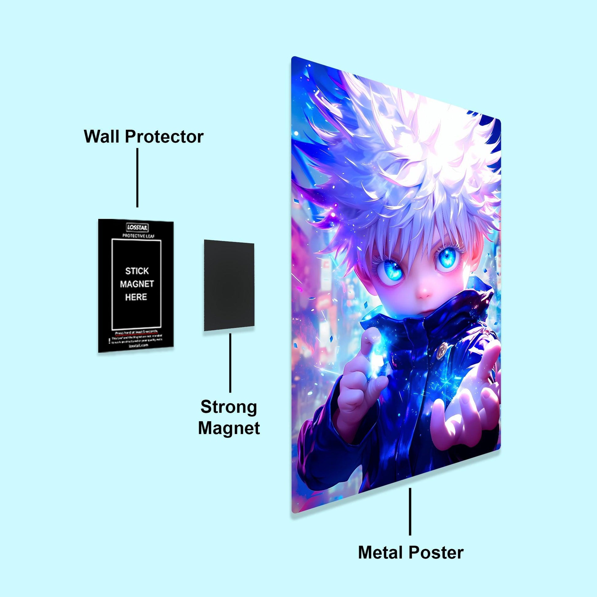 Kid- Satoru Gojo - Jujutsu Kaisen - Metal Poster - Losstail - LOSSTAIL