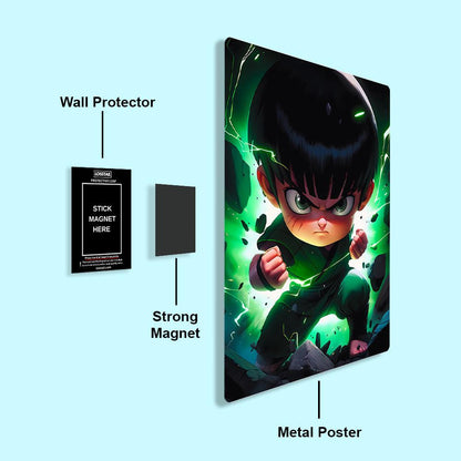 Kid Rock Lee - Naruto - Metal Poster - Losstail.