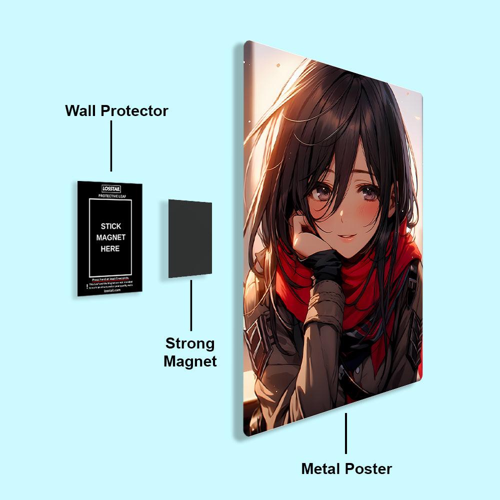 Mikasa Ackerman - Attack On Titan - Metal Poster - Losstail