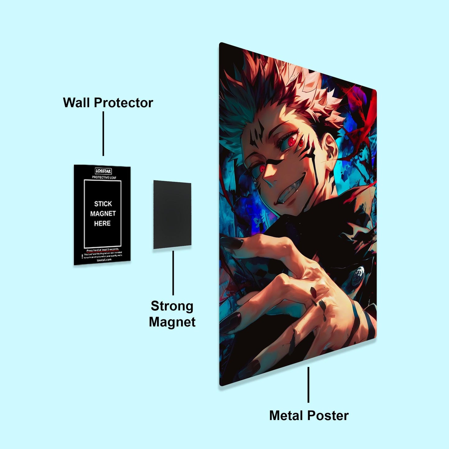 Sukuna - Jujutsu Kaisen - Metal Poster - Losstail - LOSSTAIL