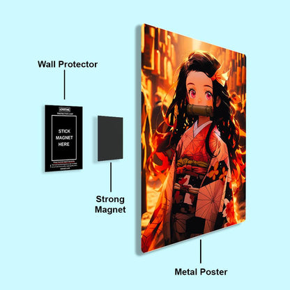 Nezuko Kamado - Demon Slayer - Metal Poster - Losstail - LOSSTAIL