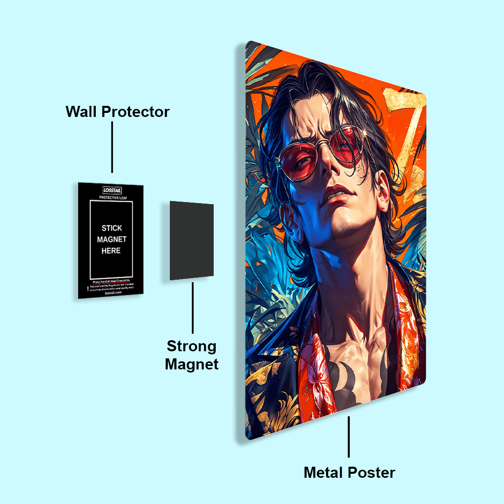 Portgas D Ace - Onepiece - Metal Poster - Losstail.