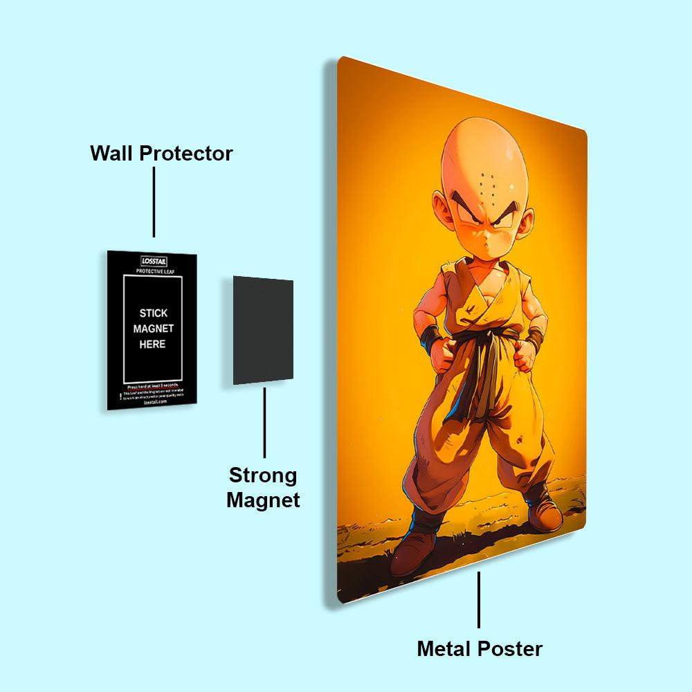 Krillin - Dragon Ball - Metal Poster - Losstail - LOSSTAIL