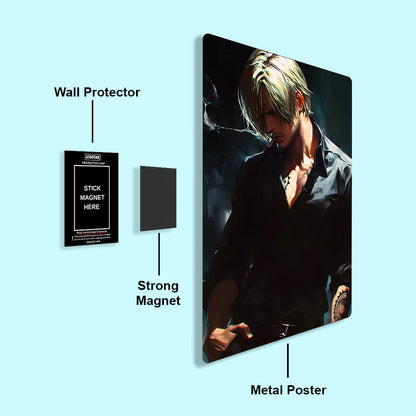 Vinsmoke Sanji - Onepiece - Metal Poster - Losstail.